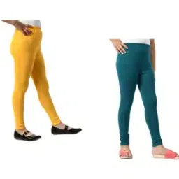 indiweaves Pack of 2 Girls Leggings with Elasticated Waist-picture-30