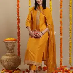 svaraa Women Embroidered Straight Kurta Set-picture-20