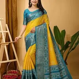 saree mall Women Printed Saree with Contrast Border-picture-29