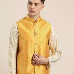 sojanya Self-design Nehru Jacket-picture-45