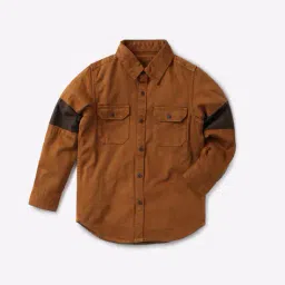 ajio Overdyed Shirt with Buttoned Flap Pockets image 1