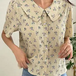 hivora Women Floral Print Regular Fit Top image 1