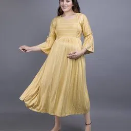 mamma's maternity Striped A-Line Dress-picture-28