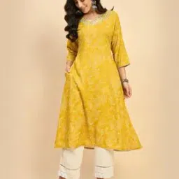 azira Women V-Neck A-Line Kurta-picture-51