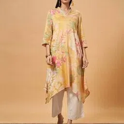 marigold lane Women Printed A-Line Kurta with 3/4th Sleeves-picture-50