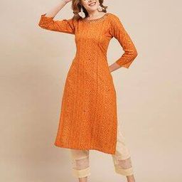 fashor Bandhani Print & Mirror Embroidered Straight Kurta-picture-20