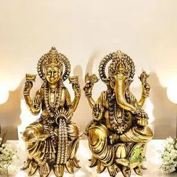 aakrati Set of 2 Brass Laxmi Ganesha Statue-picture-24