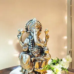 aakrati Sitting Brass Ganesha Idol-picture-13