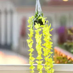 akaar Artificial Wisteria Falling Plant Hanger with Pot-picture-43