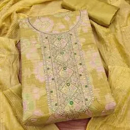 panzora Women Embroidered 3-Piece Unstitched Dress Material-picture-30