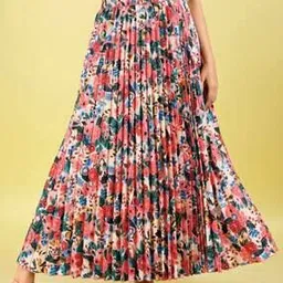 zwerlon x ag Women Floral Print A-Line Skirt-picture-17