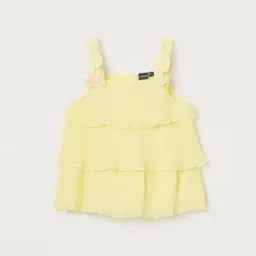 juniors by lifestyle Girks Ruffled Top with Strappy Sleeves-picture-14