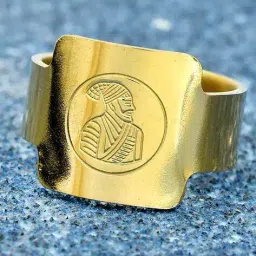 memoir Men Gold-Plated Shivaji Cocktail Ring image 1
