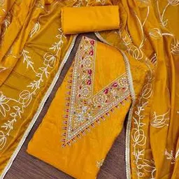 svaraa Women Embellished & Embroidery Unstitched Dress Material-picture-19