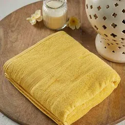 Fabindia Yellow Sancha Cotton -Bath Towel Large image 1