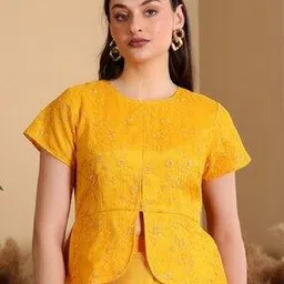 frolic rolic Women Embroidered Round-Neck Blouse-picture-42