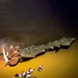 aakrati Brass Fish Shape Pooja Spoon-picture-46