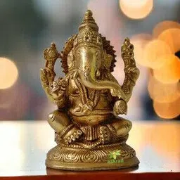 aakrati Brass Small Ganesha Statue-picture-35