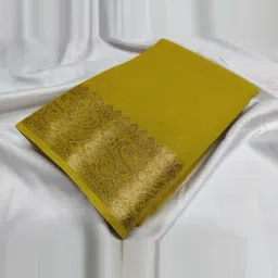 shree silk mills Women Paisley Saree with Contrast Border image 1