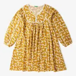 united colors of benetton Girls Graphic Print A-Line Dress-picture-10