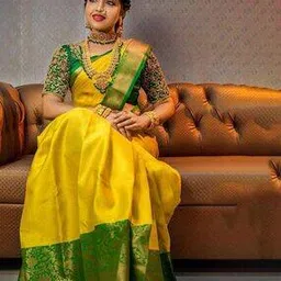 limdo Banarasi Woven Saree with Contrast Border-picture-30