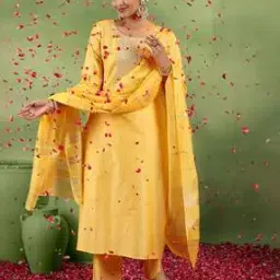 gerua by libas Women Round Neck Floral Kurta Set-picture-35