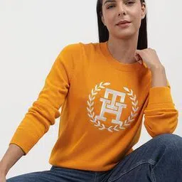 tommy hilfiger Women Round Neck Regular Fit Sweatshirt-picture-33