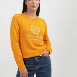 tommy hilfiger Women Round Neck Regular Fit Sweatshirt-picture-33