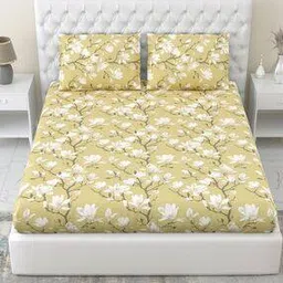 haus & kinder Cotton Printed Bedsheet with 2 Pillow Covers-picture-49