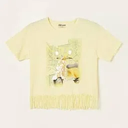 fame forever by lifestyle Girls Embellished Round-Neck T-Shirt-picture-10