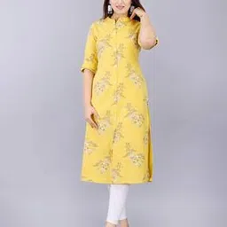 revangi Women Floral A-line Kurti-picture-18