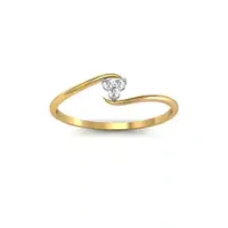 avsar Yellow Gold Cubic Zirconia Studded Kirti Ring-picture-41
