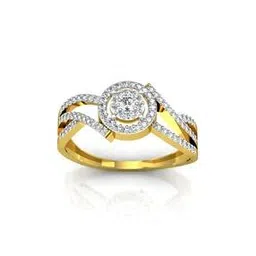 avsar Yellow Gold Cubic Zirconia Studded Radhika Ring-picture-18