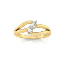 avsar Yellow Gold Swarovski Stone-Studded Aarohi Ring-picture-34