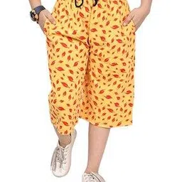 pixie n prince Girls Cotton Printed Loose Capris-picture-11