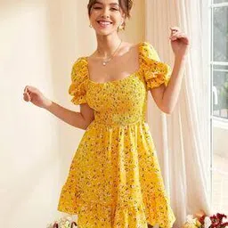 leia Women Floral Print Fit & Flare Dress-picture-11