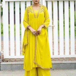 mittoo Women Embroidered Flared Kurta Set-picture-12