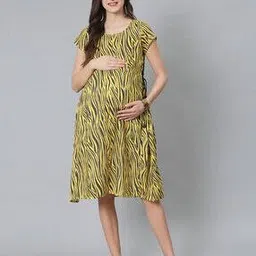 aks Animal Print Maternity A-line Dress-picture-14