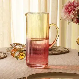 pure home and living  Ombre Linear Textured Pitcher image 1