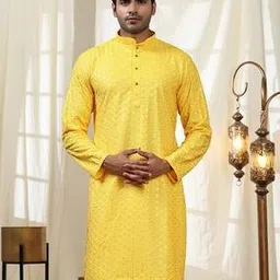 pro-ethic(style developer) Men Embellished & Embroidered Regular Fit Long Kurta-picture-26