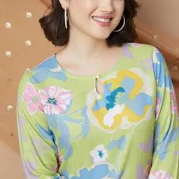 melange by lifestyle Women Printed Straight Kurti-picture-2
