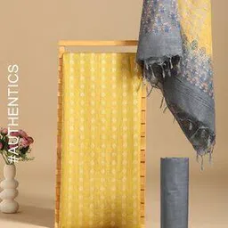indie picks Handblock Printed Katan Silk 3-Piece Dress Material-picture-40
