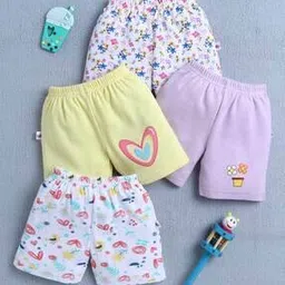 bumzee Pack of 4 Cotton Printed Shorts-picture-50