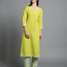indie picks Printed Straight Kurta Set-picture-48