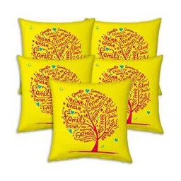 indigifts Pack of 5 Printed Square Cushions-picture-25
