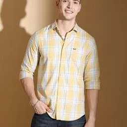 the indian garage co Men Checked Slim Fit Shirt-picture-36