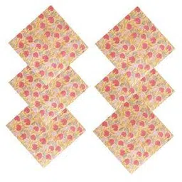 handicraft-palace 6 Pieces Floral Block Print Cotton Dinner Table Napkins-picture-10