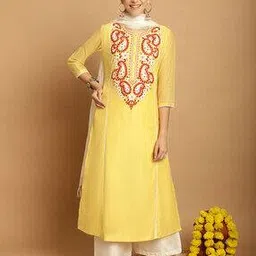 tulsattva Embellished & Embroidery Straight Kurta Set-picture-48