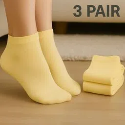 katapol Pack of 3 Women Ankle-Length Socks-picture-24