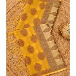soch Women Floral Woven Dupatta with Tassels-picture-12